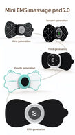 Wireless TENS Unit EMS Heating Muscle Stimulator Electric Pulse Massage Menstrual Pain Relief Therapy Device for Neck Full Body