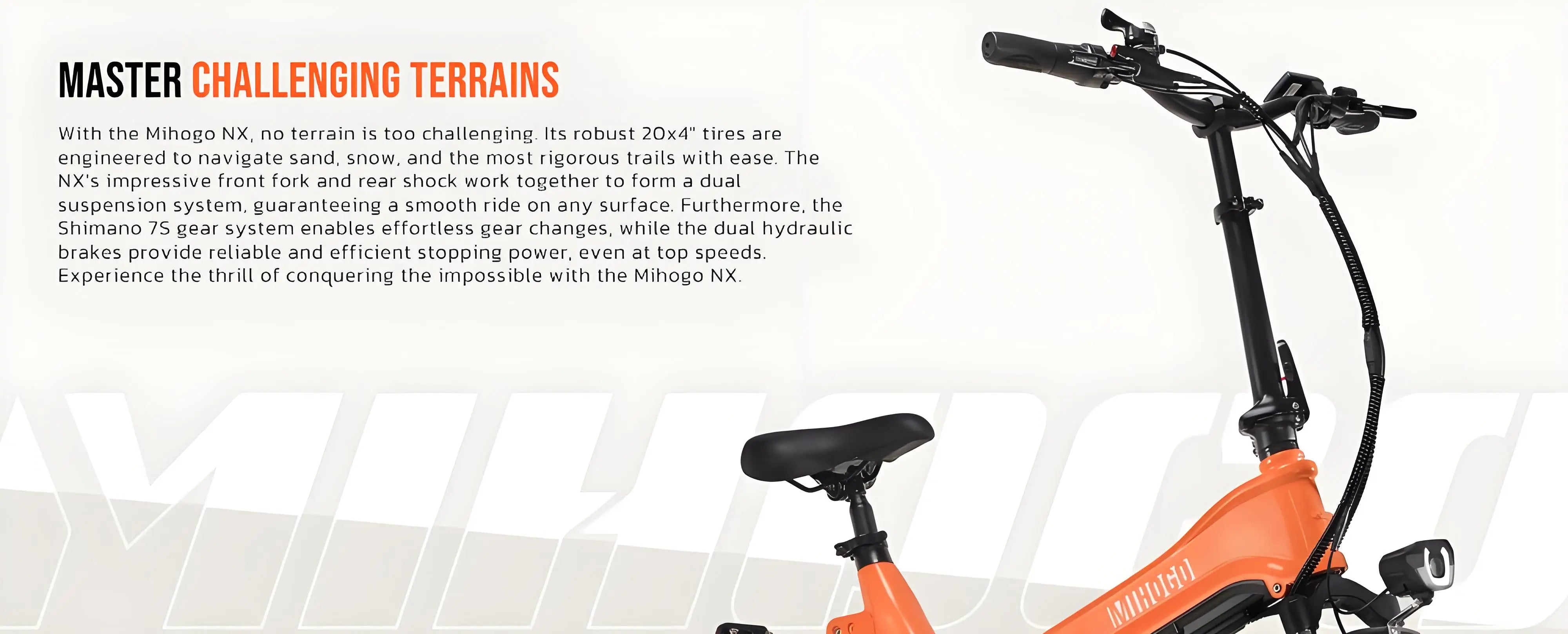 MIHOGO NX max Adult Electric Bicycle, 750W city ebike, 48V 12.8AH E-bike, 20-Fat Tire Foldable Electric Bike