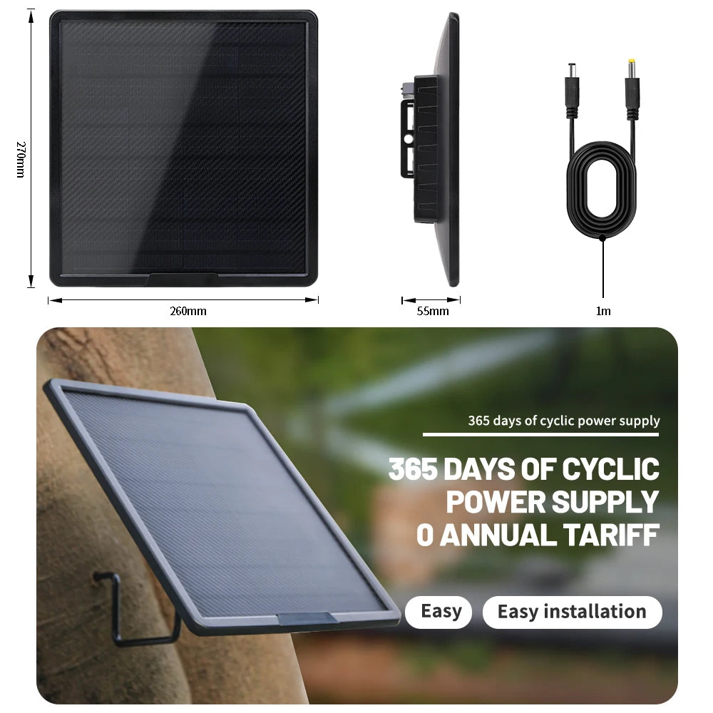 25000mAh Large Capacity Solar Power Pack IP66 Type-C Fast Charging Solar Panel Kit Complete for 4G Trail Hunting Secruity Camera