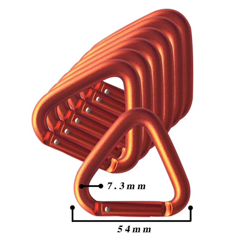 5PCS Large Carabiner Aluminum Alloy Practical Hook Keychain Climbing Equipment Multi-function Carabiner 3.98cm*7.61cm