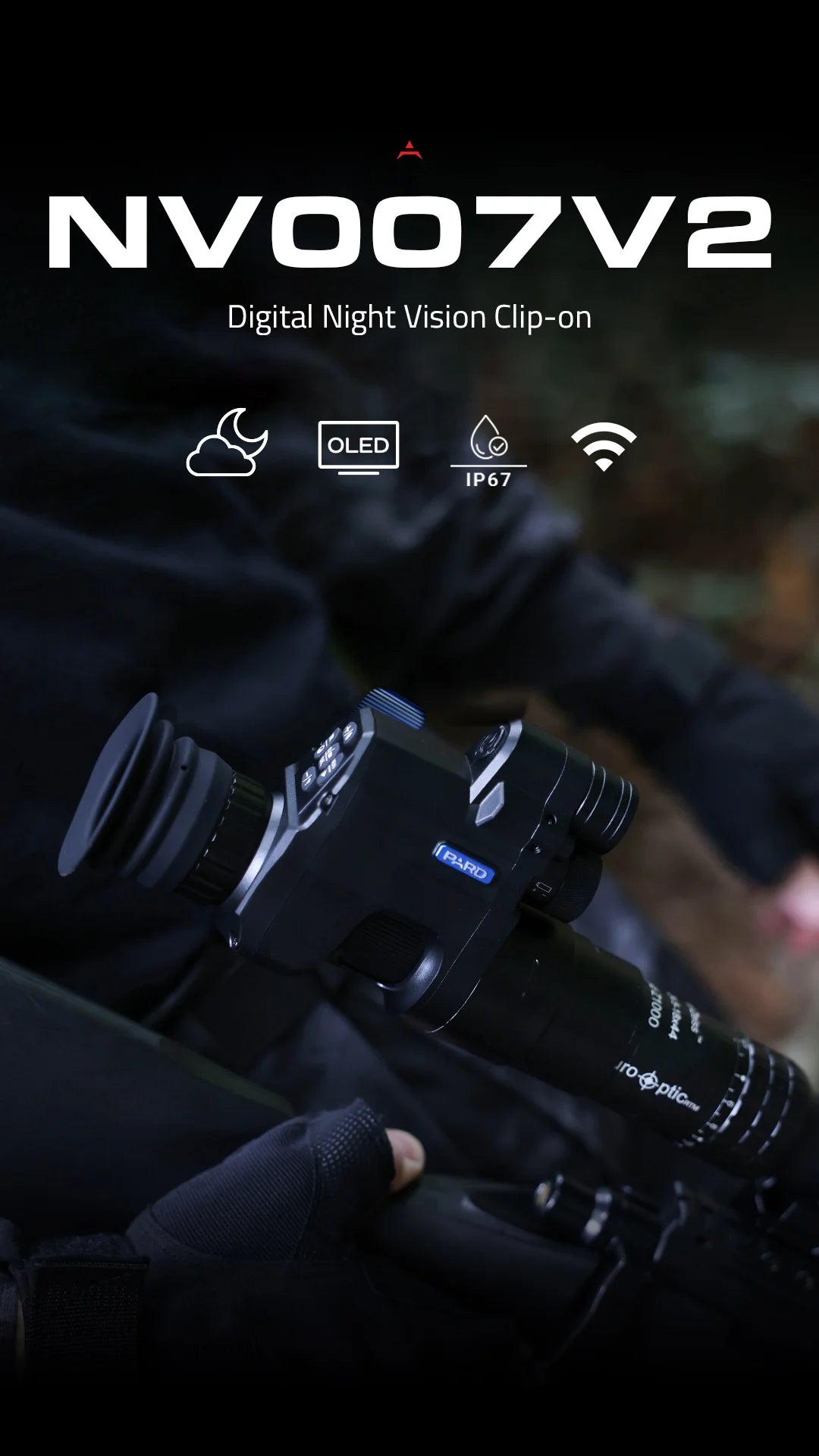 PARD NV007V2 14.5mm Lens 850nm Hunting Monocular Waterproof WiFi 1080P Digital Camera