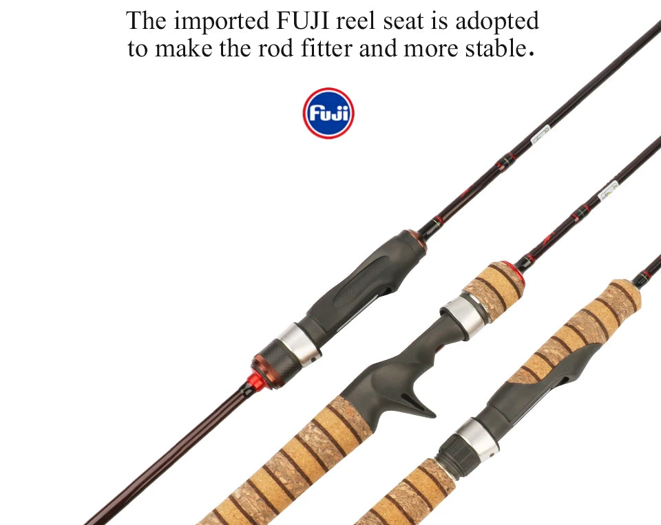 KUYING Teton UL Ultra-light Soft Fishing Rod 1.8m 1.9m 1.92m Lure Carbon Casting Spinning Cane Pole Medium Action FUJI Part