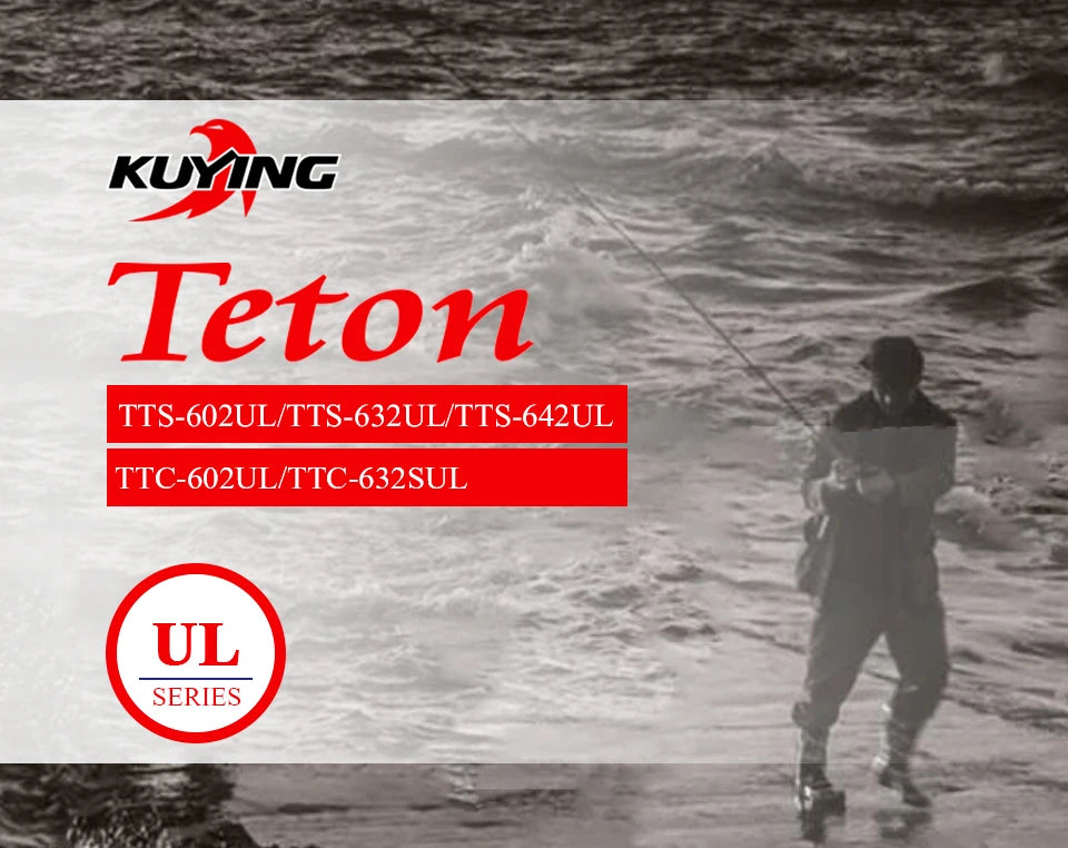 KUYING Teton UL Ultra-light Soft Fishing Rod 1.8m 1.9m 1.92m Lure Carbon Casting Spinning Cane Pole Medium Action FUJI Part