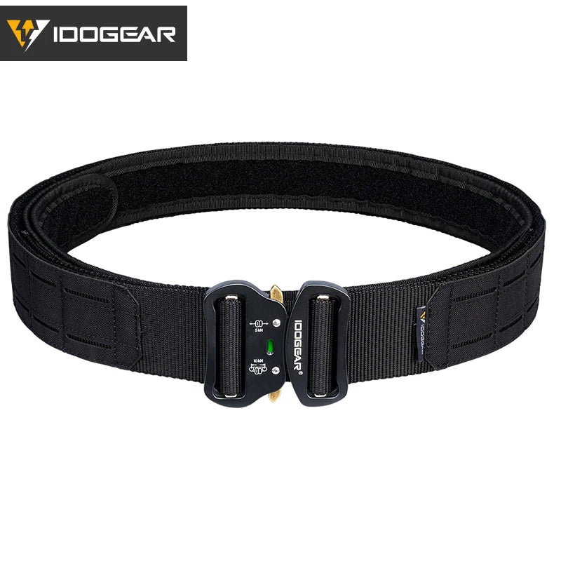 IDOGEAR 2 Inch Tactical Belt Quick Release Metal Buckle Laser MOLLE Mens Belts Camo 3415