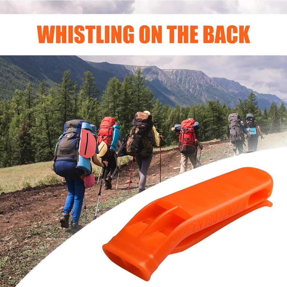 Plastic Outdoor Camp Hiking Survival Loud Whistle Sports Match Dual Band Whistle Emergency Multifunction Equipment kit