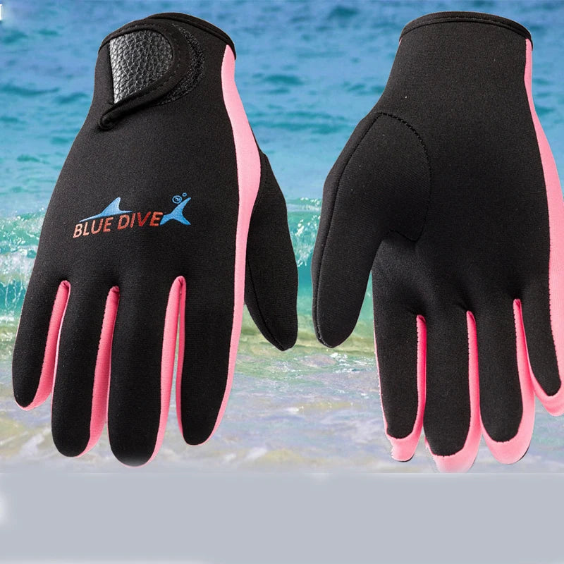 2024 Winter 1.5mm Neoprene Women Men Swimming & Diving Gloves With The Magic Stick Anti-slip Cold Proof Warm Swimming Gloves