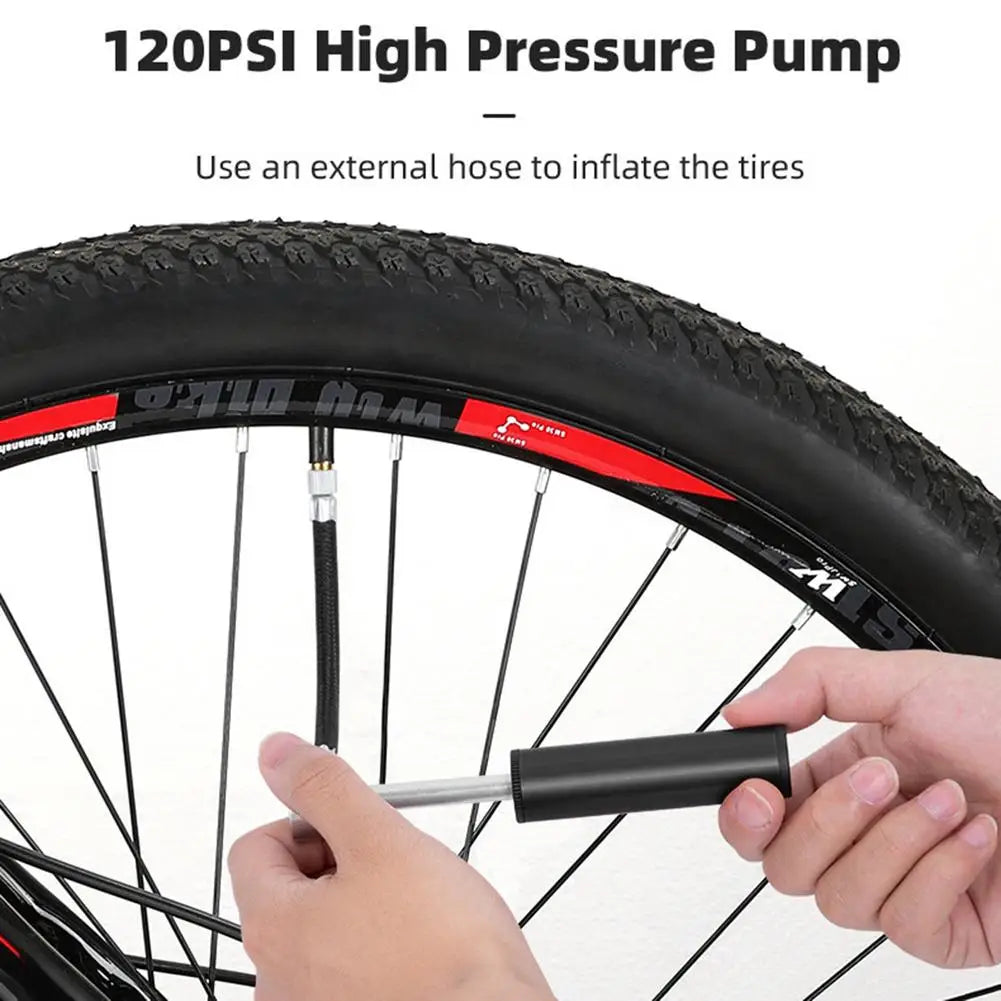 Bicycle Pump Portable Mini Tire Iation Fast Hand Air Pump 120PSI High-pressure Pump For Schrader Valves Bicycle Accessories
