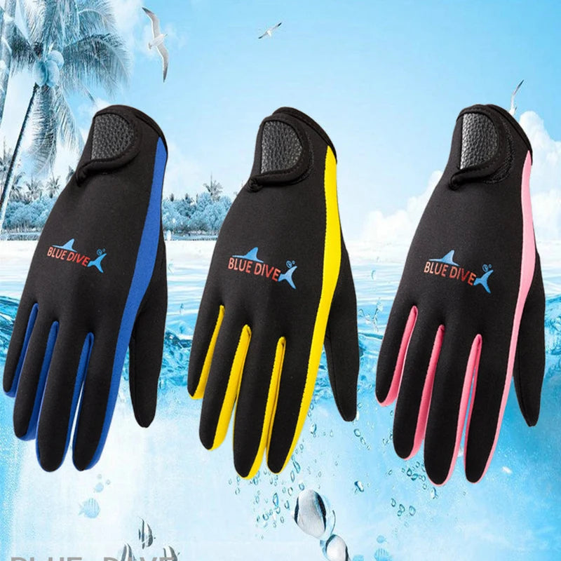 2024 Winter 1.5mm Neoprene Women Men Swimming & Diving Gloves With The Magic Stick Anti-slip Cold Proof Warm Swimming Gloves
