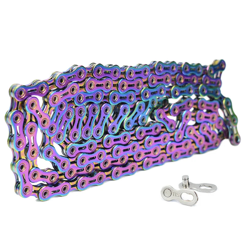 VG Sports Bicycle Chain 6 7 8 9 10 11 Speed 8s 9s 10s 11s Velocidade Titanium Rainbow Gold MTB Mountain Road Bike Chains Parts