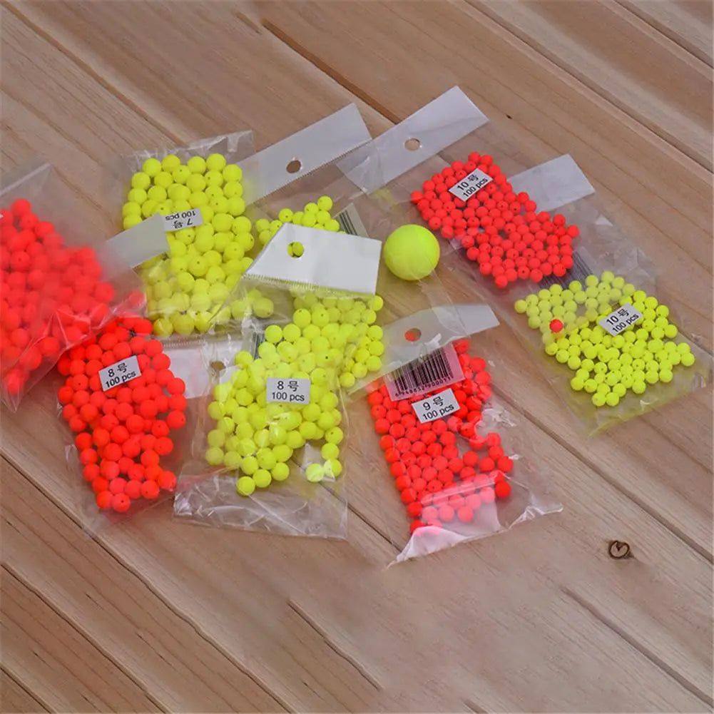 100PCS Foam Fishing Float Hard Balls Buoyancy Ball Float Gear Fish Float Outdoor Floating Fishing Tackle Fishing Accessory