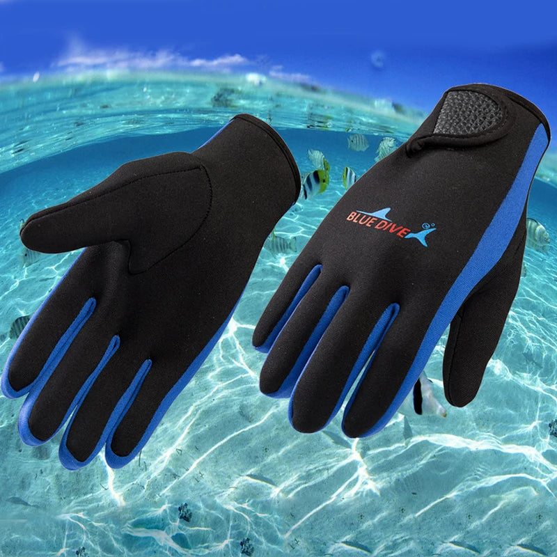 2024 Winter 1.5mm Neoprene Women Men Swimming & Diving Gloves With The Magic Stick Anti-slip Cold Proof Warm Swimming Gloves