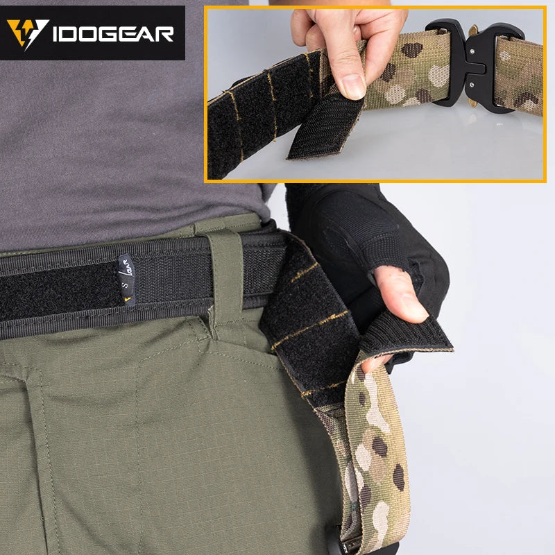IDOGEAR 2 inch Tactical Belt Combat Quick Release Buckle MOLLE  Hunting Combat Belt Durable 3414