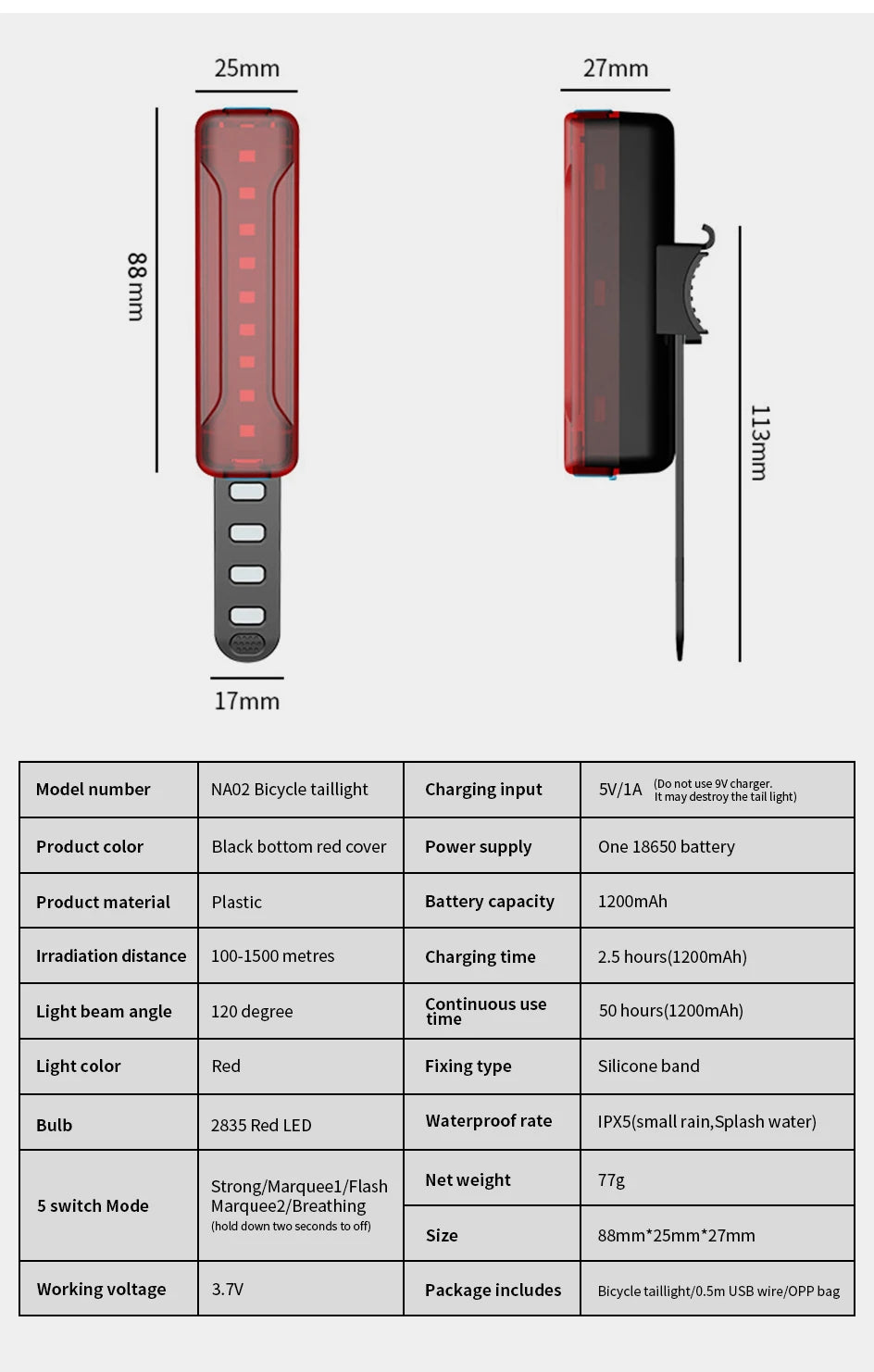 10000-1200mAh Bike Light USB Rechargeable Front Headlight 18650 Battery LED Flashlight for Bicycle Road MTB Lamps Bicycle Light