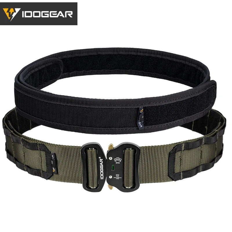 IDOGEAR 2 inch Tactical Belt Combat Quick Release Buckle MOLLE  Hunting Combat Belt Durable 3414