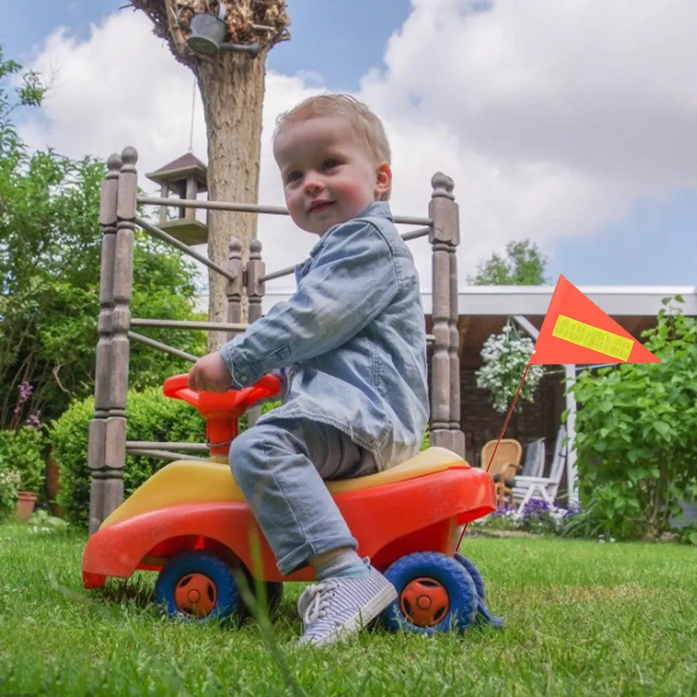 MTB Road Bike Bicycle Safety Flag Children Bike Safety Triangular Flag With Mounting Bracket For Boys Girls Cycling Accessories