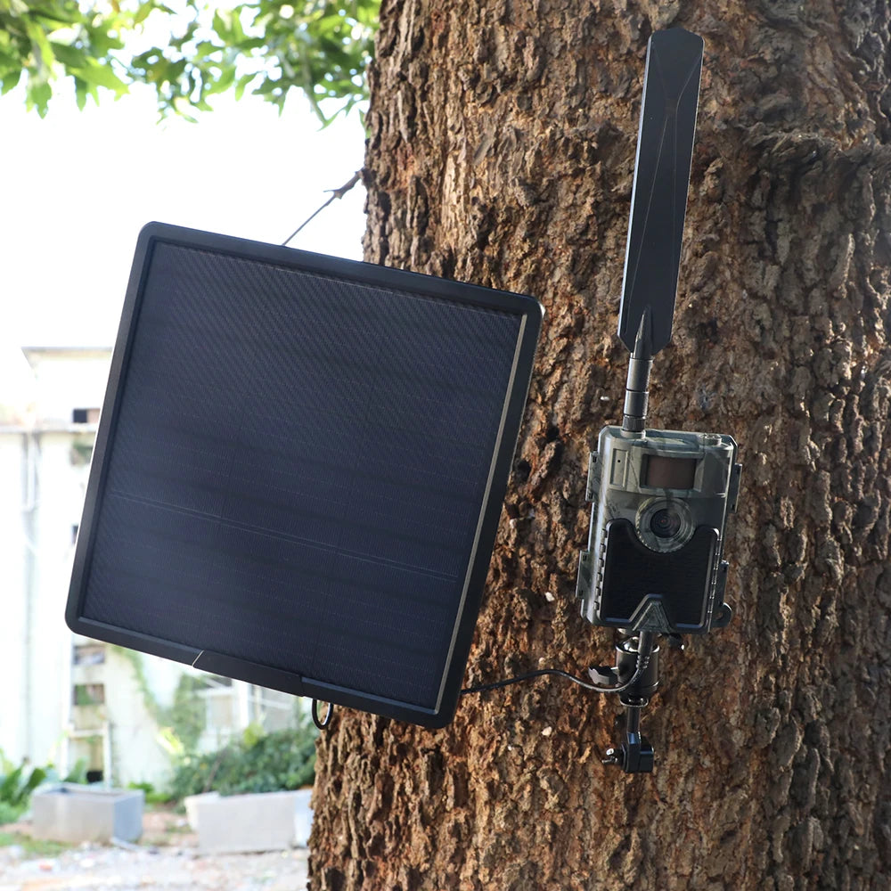 25000mAh Large Capacity Solar Power Pack IP66 Type-C Fast Charging Solar Panel Kit Complete for 4G Trail Hunting Secruity Camera