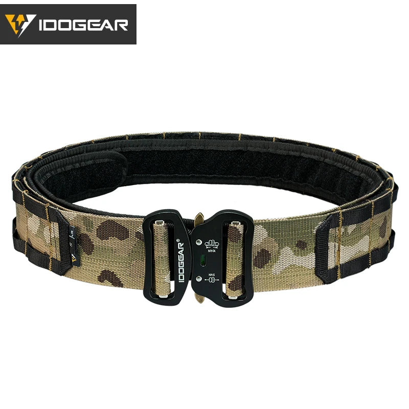 IDOGEAR 2 inch Tactical Belt Combat Quick Release Buckle MOLLE  Hunting Combat Belt Durable 3414