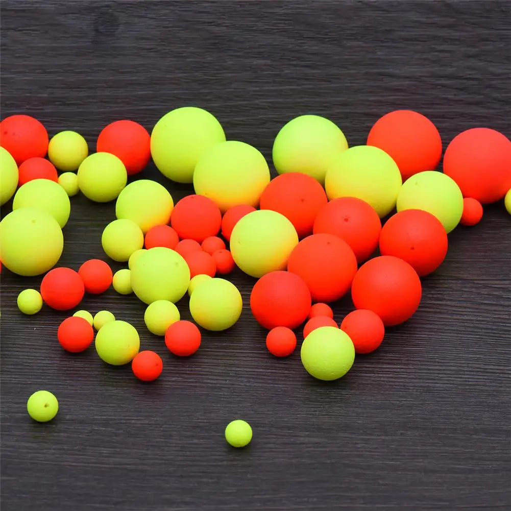 100PCS Foam Fishing Float Hard Balls Buoyancy Ball Float Gear Fish Float Outdoor Floating Fishing Tackle Fishing Accessory