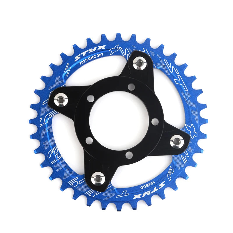 E-bike Chain Wheel 32T 34T 36T 38T Red Blue Black For Bafang Mid Drive Motor Kits 8FUN Replacements Electric Bicycle Conversions