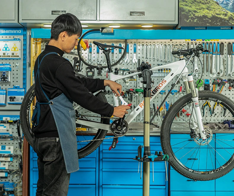 ROCKBROS Bicycle Repair Stand Aluminum Alloy Bike Work Stand Bike Rack Holder MTB Road Bicycle Maintenance Repair Tools Rack