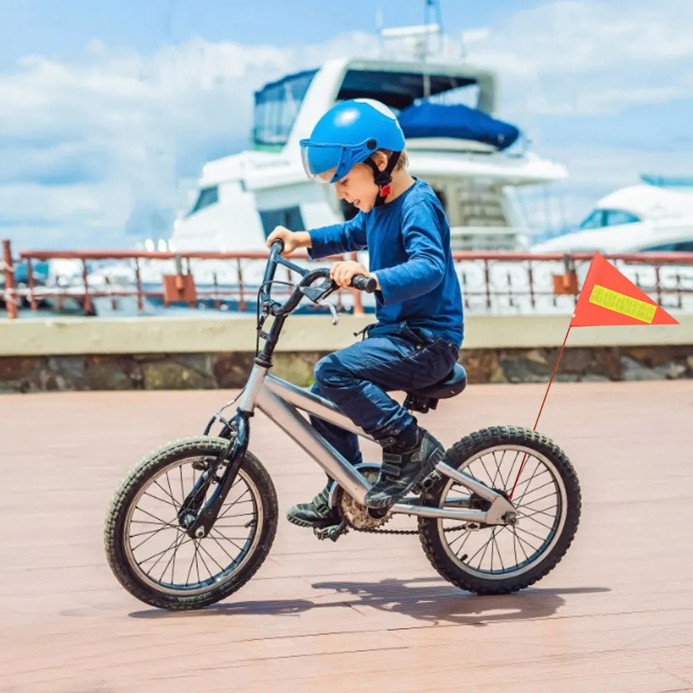 MTB Road Bike Bicycle Safety Flag Children Bike Safety Triangular Flag With Mounting Bracket For Boys Girls Cycling Accessories