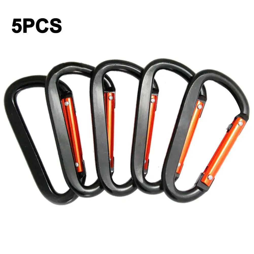 5PCS Large Carabiner Aluminum Alloy Practical Hook Keychain Climbing Equipment Multi-function Carabiner 3.98cm*7.61cm