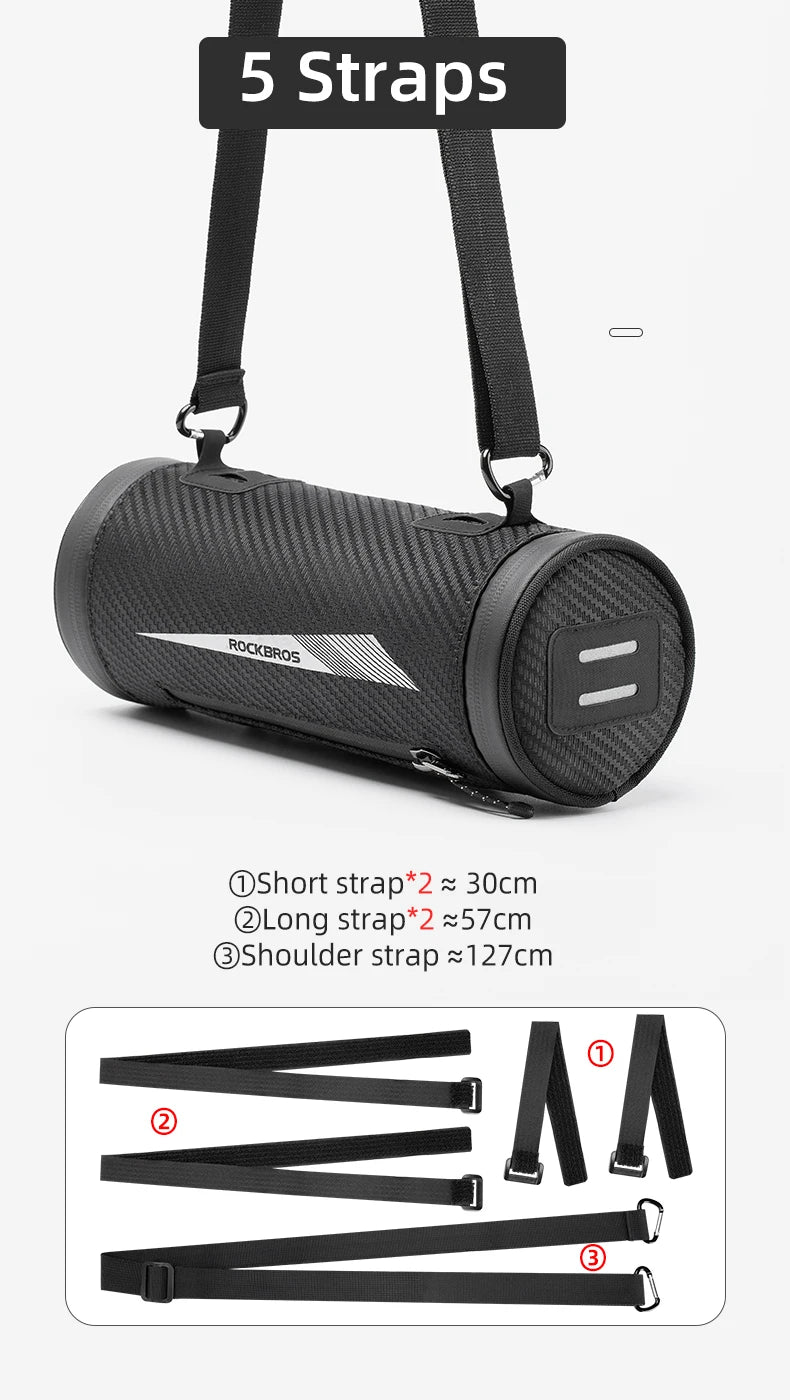 ROCKBROS Bike Front Bag Cycling Waterproof Large Capacity Handlebar Bag Portable MTB Road Bike Pannier Multi-purpose Leisure Bag