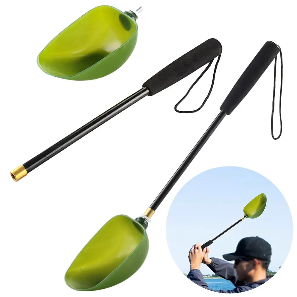Bait Scoop Detachable Fish Bait Casting Scoop Baiting Throwing Spoon for Feeding Particles Boilies Fishing Bait Tool