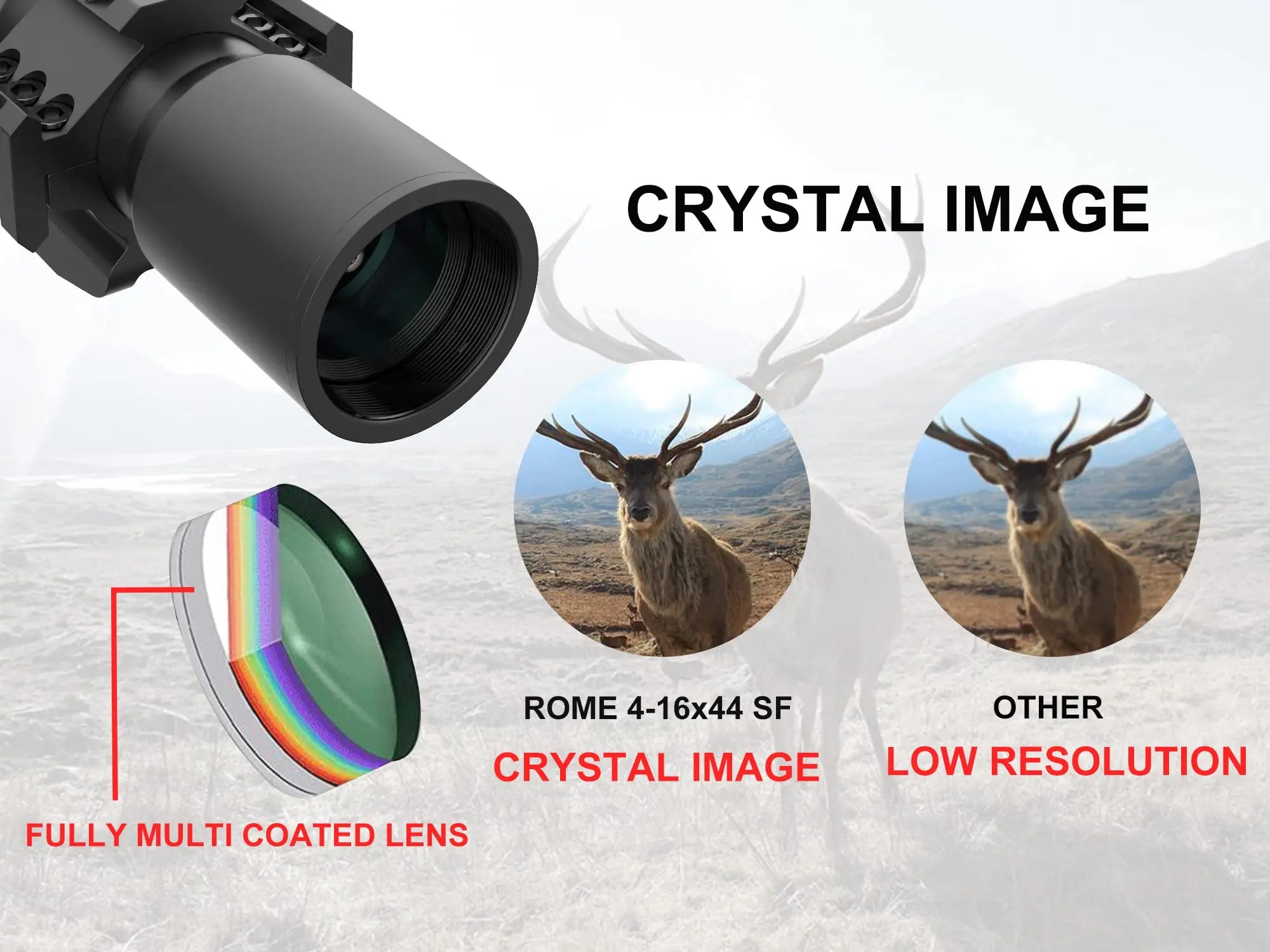 Vector Optics Mustang 1-4x30 SFP Riflescope LPVO Optics With Turret Lock Red&Green&Blue Illumination Reticle Fit AR15 5.56 .223