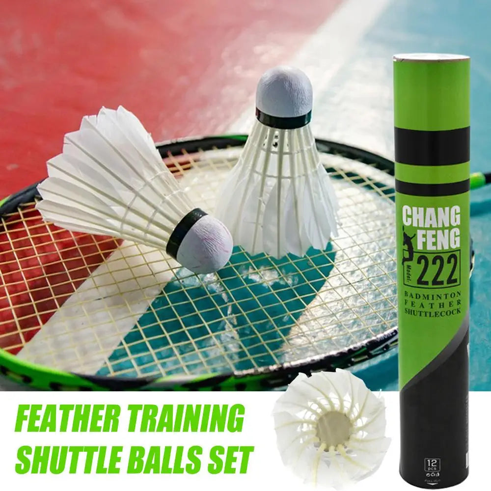 12PCS Badminton Shuttlecock duck Feather Badminton Shuttlecock Training Sports High Speed Badminton Ball