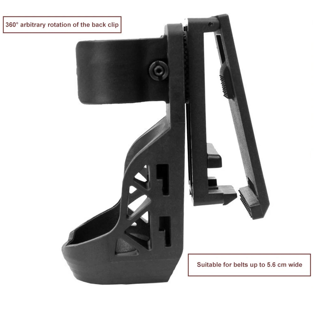 Flashlight Holster with Lever Side Lock System Flashlight Holder for Belt Torch Holster for 2.5-3cm Diameter Flashlight