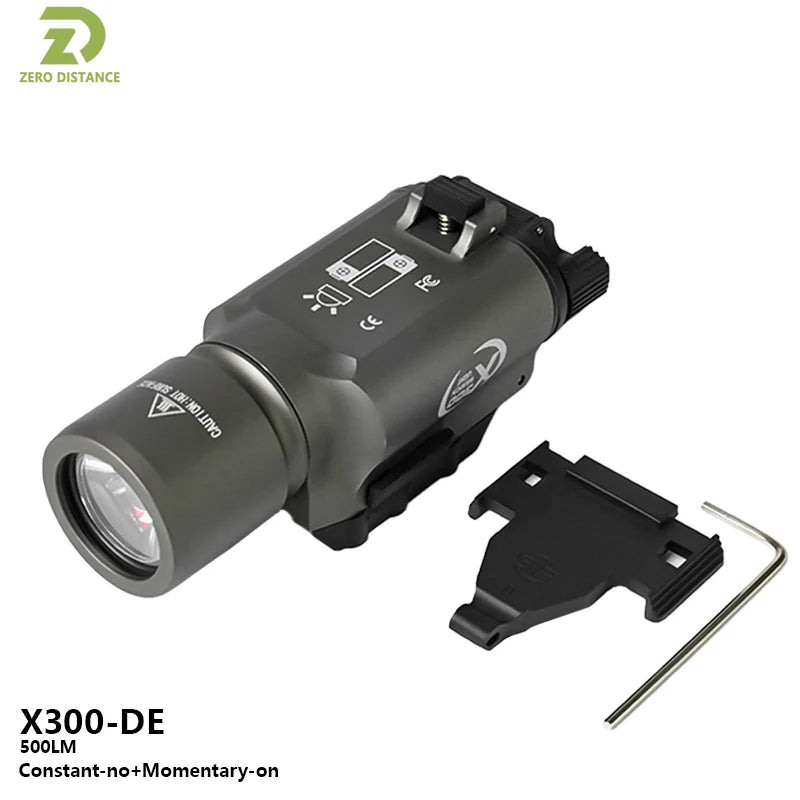Tactical SF X300 X300U Ultra Metal Flashlight Strobe Scout Light M300C M600C PEQ Airsoft Hunting Weapon Flashlight Fit 20mm Rail