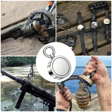 Grtard Fishing Magnet Kit with 1000LBS(453kg) Excellent Magnet, Double Sided Neodymium Magnet Fishing Kit with 20m (65 Foot) Dur