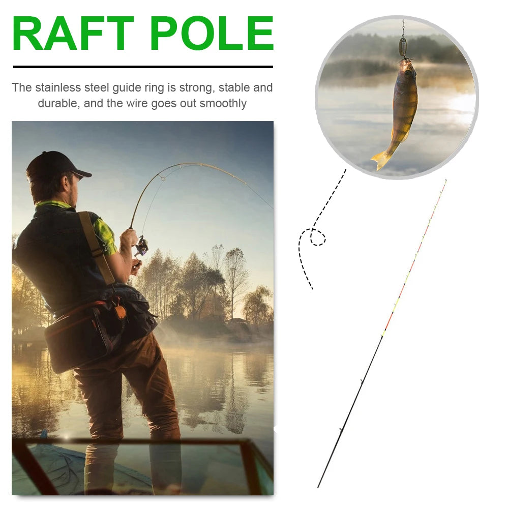 55cm Half/Full Titanium Raft Stick Tip Night Fishing Pole Refit Tip Replacement Outdoor Fishing Tackles Accessories