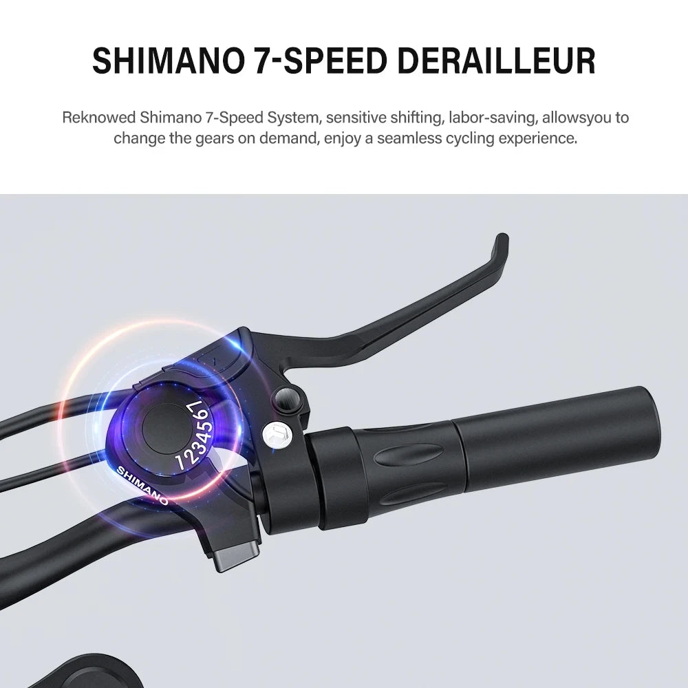 COSWHEEL T26 Electric   Adult Electric Mountain Bike 1000W 48V 25AH hydraulic brake ebike Off Road bicycle  Rear Rack+Fender