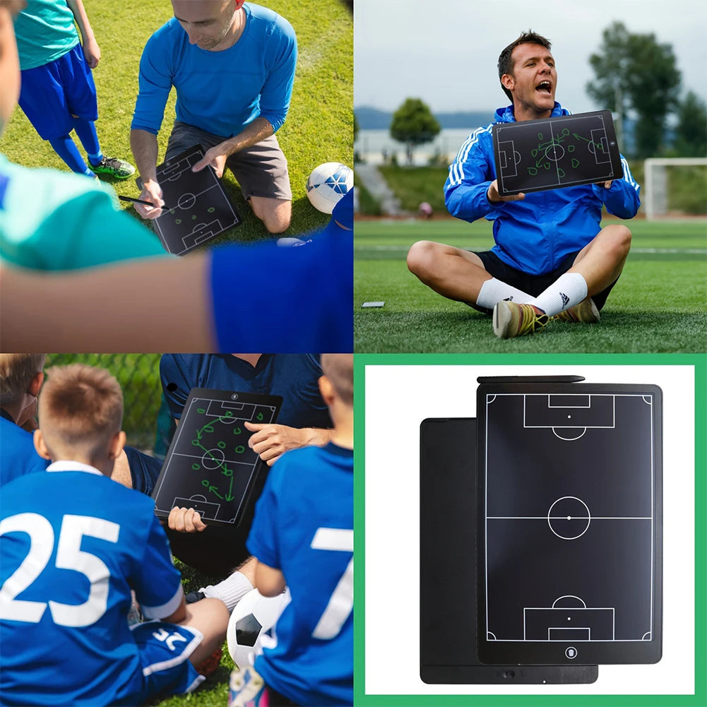 16 Inch LCD Electronic Football Tactical Board with Pen Soccer Coaching Board for Football Coach Marker Training Writing Tablet