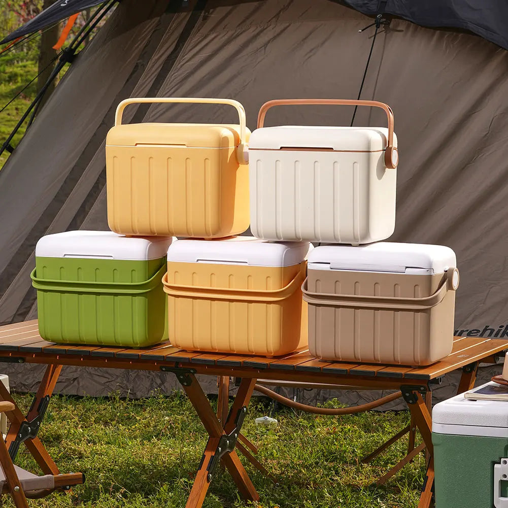 5/6L Portable Outdoor Incubator Large Capacity Food Storage Box Cooler Ice Bottle Cooler Mini Fridge Camping Refrigerator