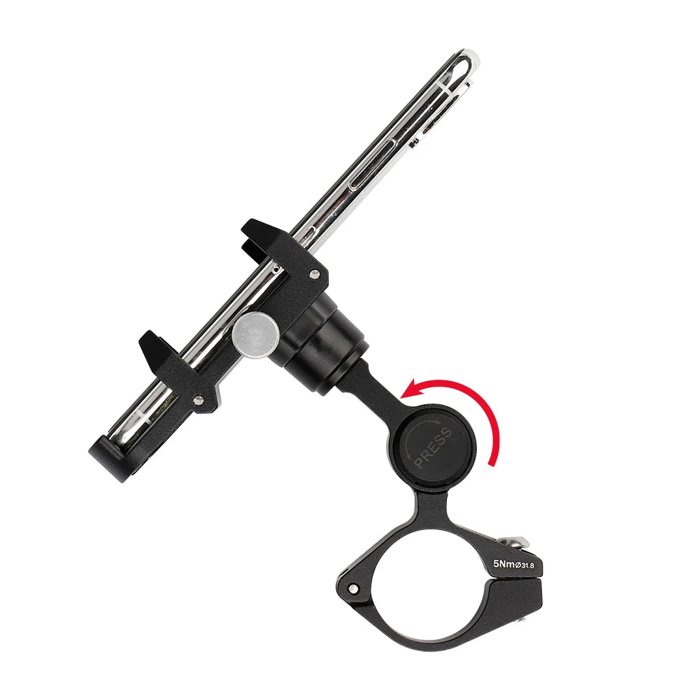GUB PLUS 21 Phone Holder Aluminum Alloy Cell Phone Holder Bracket Rotatable Adjustable Anti-slip for 22.2-31.8mm Handlebar