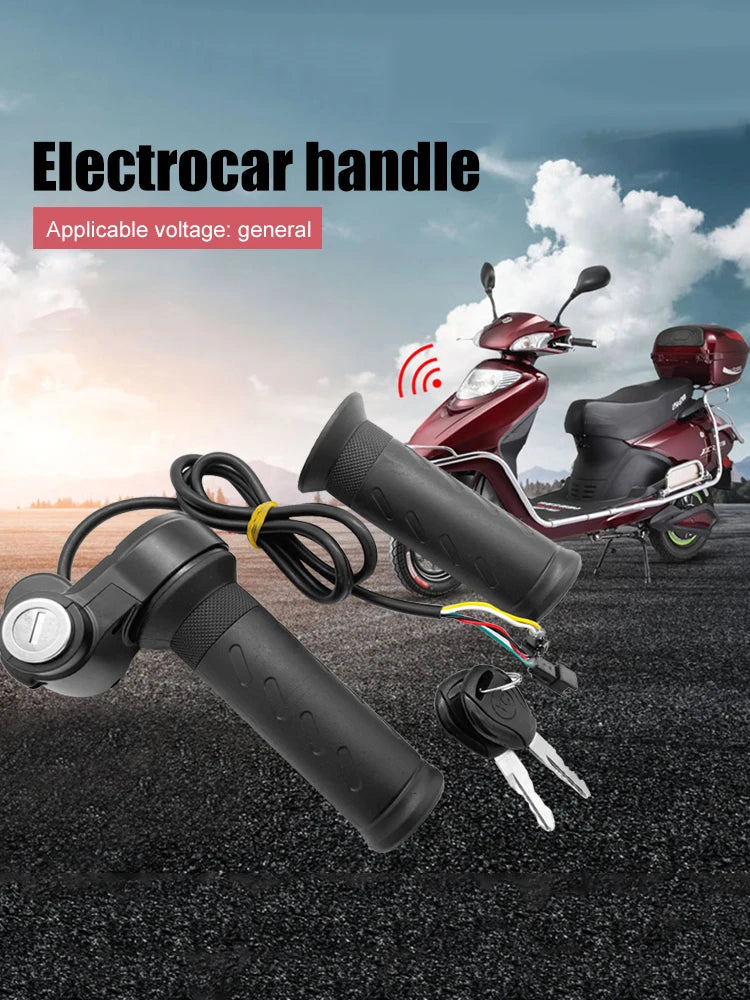 Electric Bike Scooter Twist Throttle Grip Universal Voltage E-Bike Throttle Grip Scooter Handle Vehicle Speed Regulating Handle