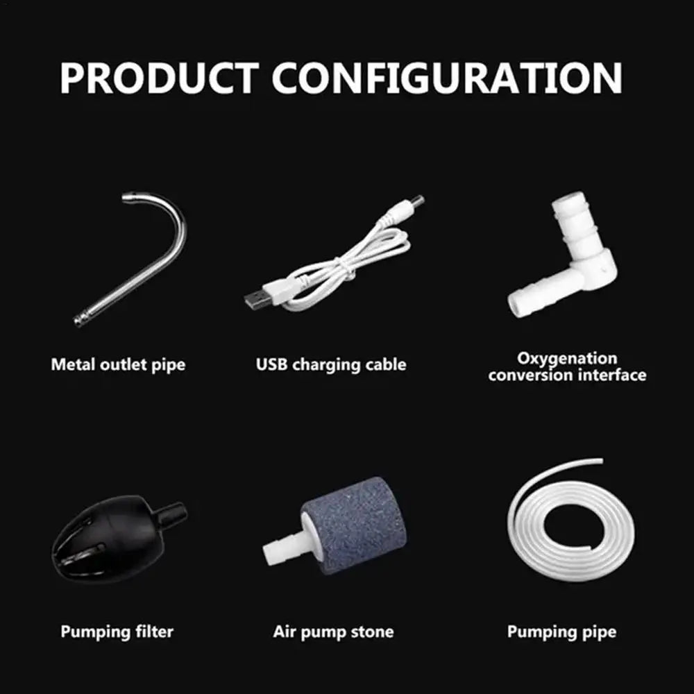 Fishing Intelligent Oxygen Pump Fish Tank Oxygen Pump Inductive Water Outflow Silent Air Pump With Lights Auto Pumping Oxygen