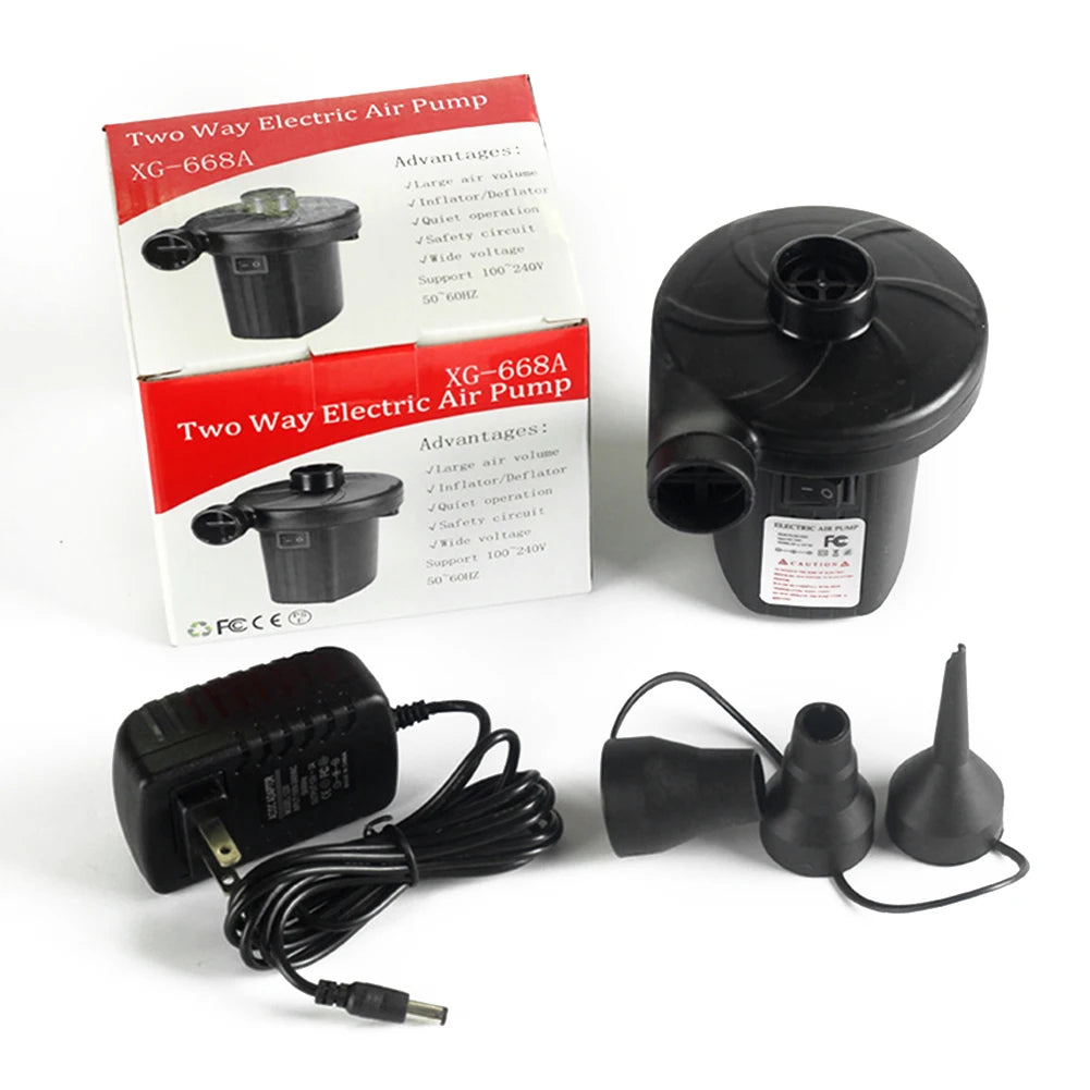 2 In 1 Air Filling Inflator 220V Air Extraction Pump with Nozzles Household Lightweight Multipurpose for Mattress Swimming Pool
