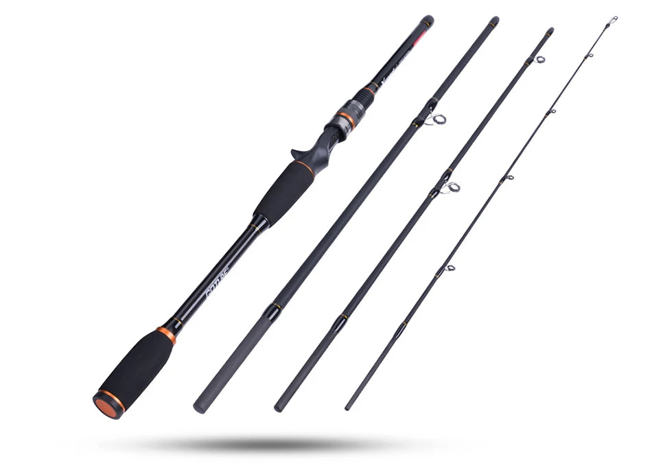 Goture Xceed 4 Setions Travel Fishing Rod With Fuji Guide Ring Carbon Fiber 1.98-3.6M Spinning Casting Lure Rod For Carp Fishing