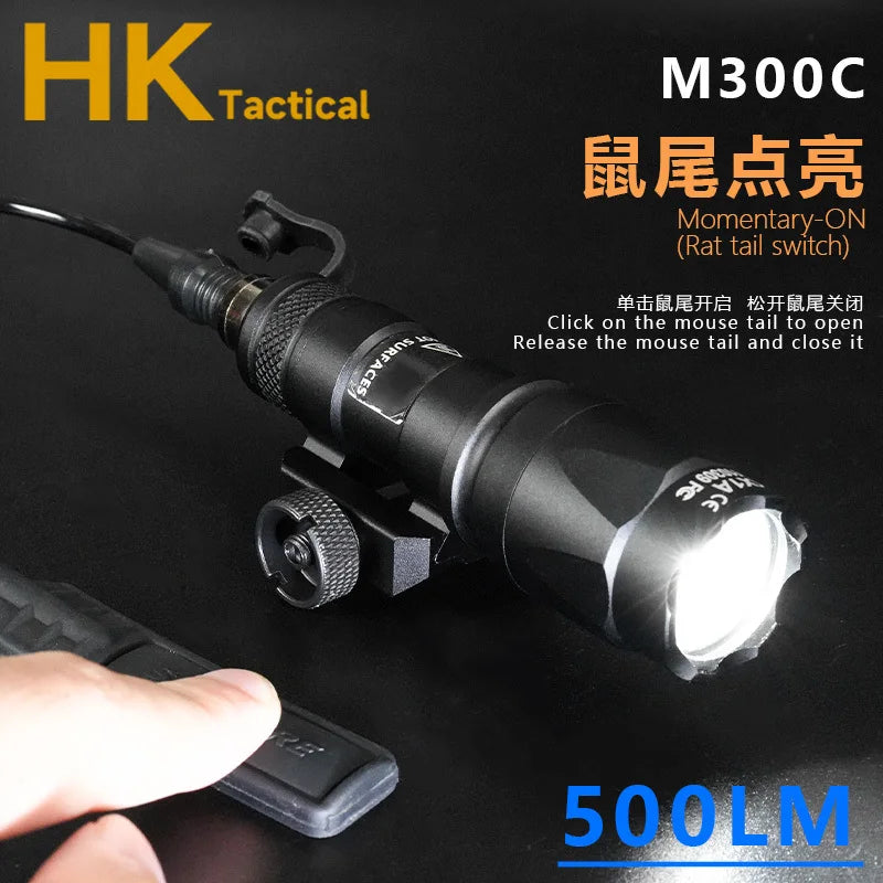 SF M300C M600C M600 Airsoft Flashlight Tactical Torch Rifle Hunting Weapon Scout Light PEQ15 Red Dot Indicator Fit 20mm Rail