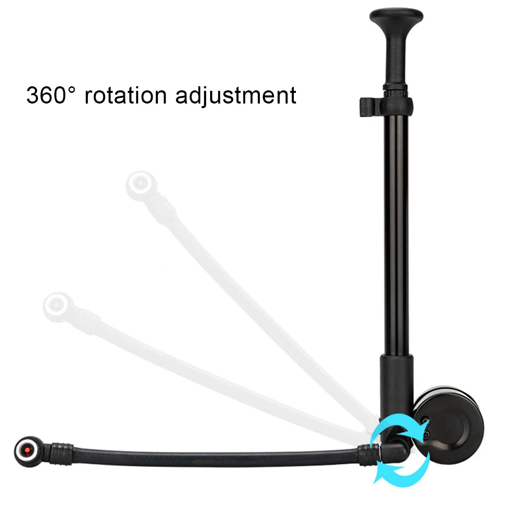 300PSI MTB Bike Shock Pump with Gauge Bike Air Shock Absorber High Pressure Portable Cycling Inflator for Fork & Rear Suspension