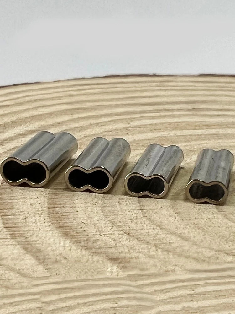 Fishing Crimpers Tool Crimp Sleeves Kit with Single /Double Barrel Ferrule Wire Rope Swager Crimper Fishing Line Tackle Tools