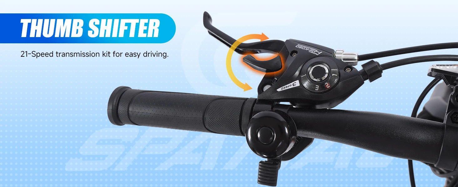 SPATIAL Mountain Bike 24 Inch, 21 Speed Aluminum Frame Lightweight Bike,Dual Disc Brake Bicycle for Teenager