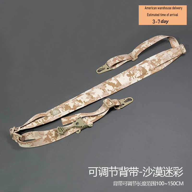 Tactical QD Quick Release Sling Shoulder Strap Weapon Gun 2 Points Connect Adjustable Rifle Strap Outdoor Camping Accessories