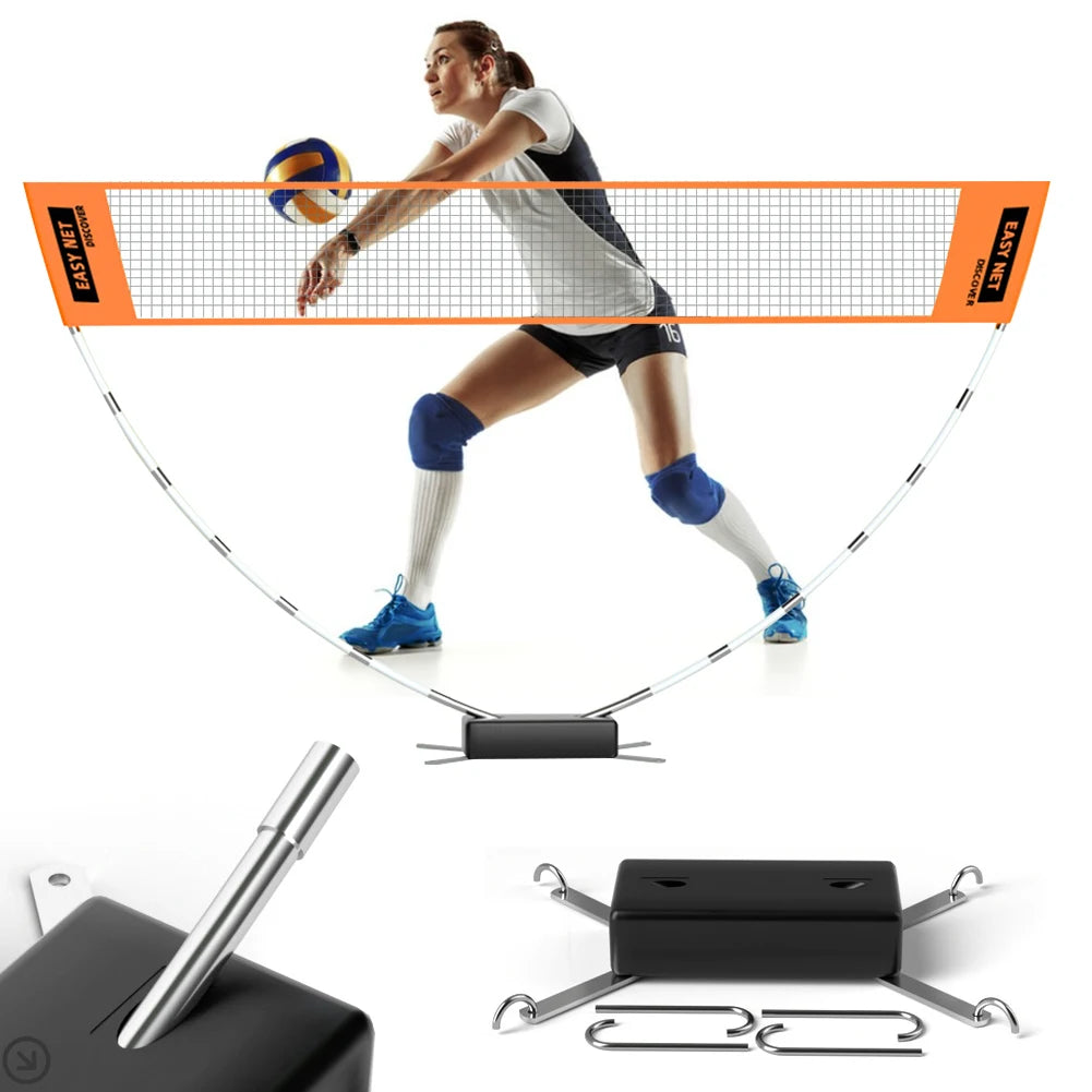 Professional Badminton Net Volleyball Tennis Training Square Net Height Adjustable Volleyball Net for Court Backyard Beach