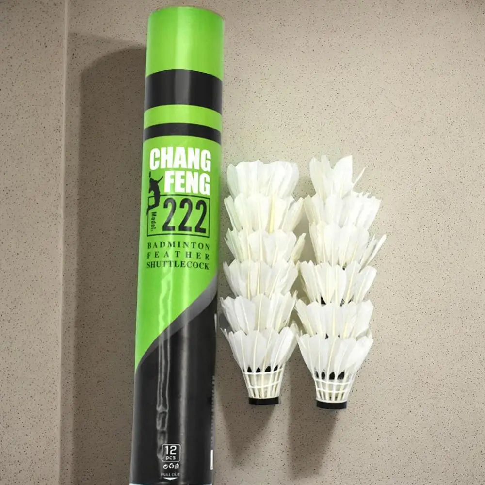 12PCS Badminton Shuttlecock duck Feather Badminton Shuttlecock Training Sports High Speed Badminton Ball