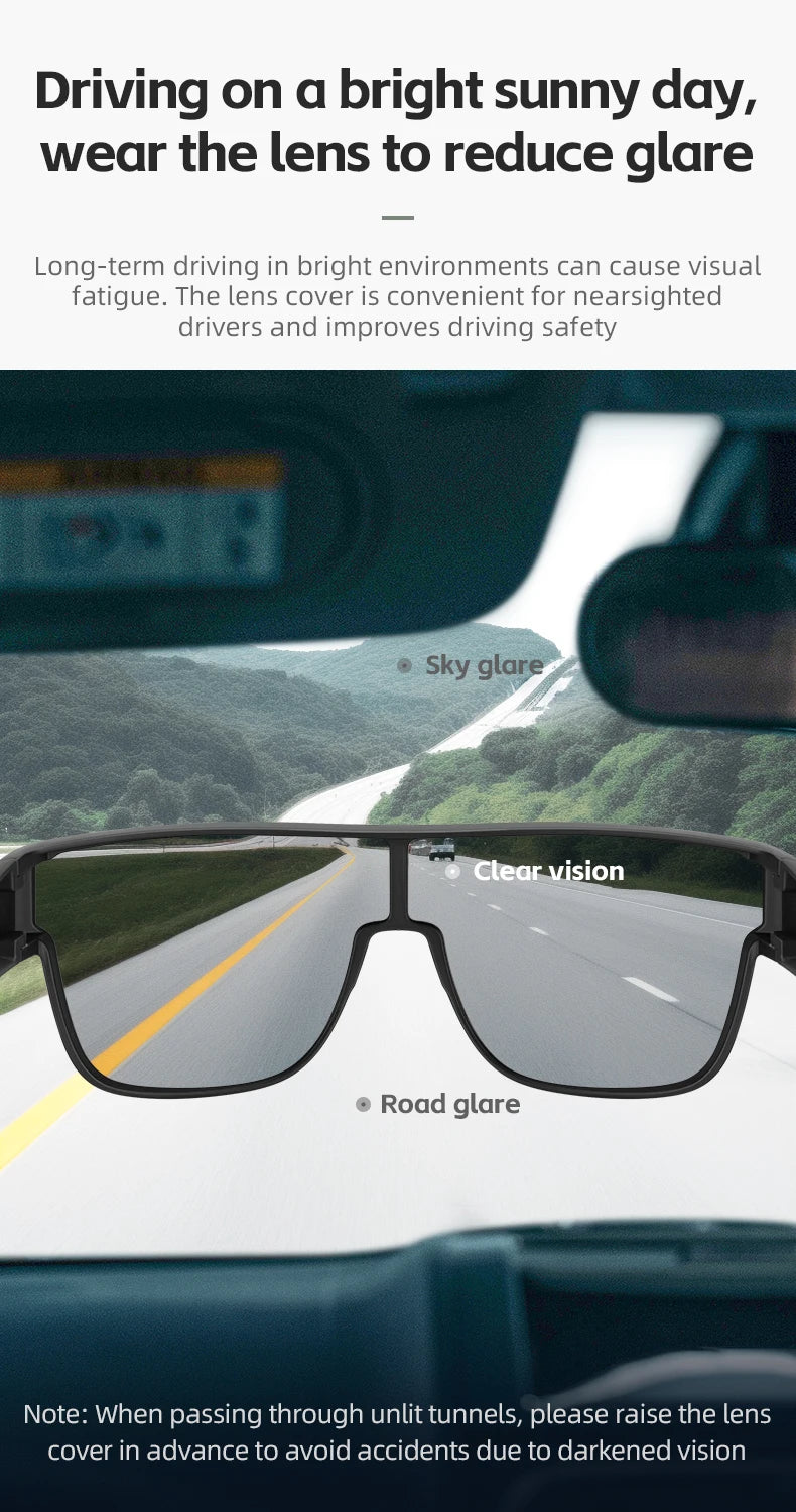 ROCKBROS Polarized Cycling Glasses Lightweight UV400 Sun Protection Myopia Dual Wear Sunglasses Men Women MTB Road Bike Glasses